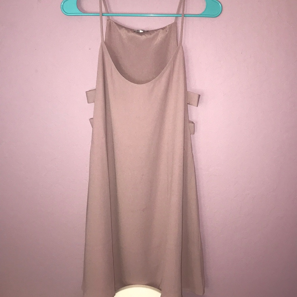 Mauve dress with side cut outs